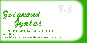 zsigmond gyalai business card